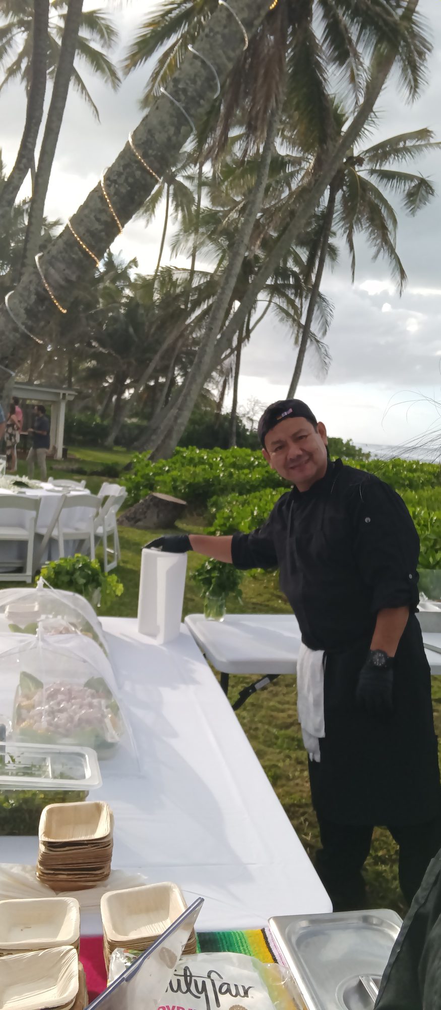 Chef Miguel cooking at an event
