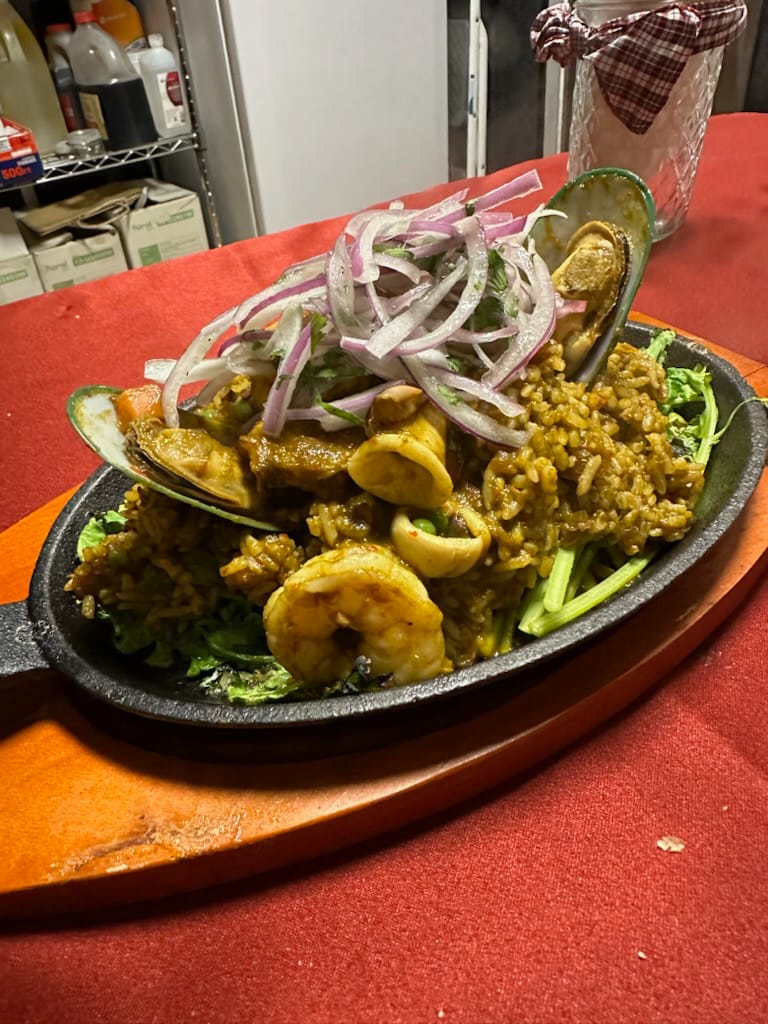 Creamy seafood rice