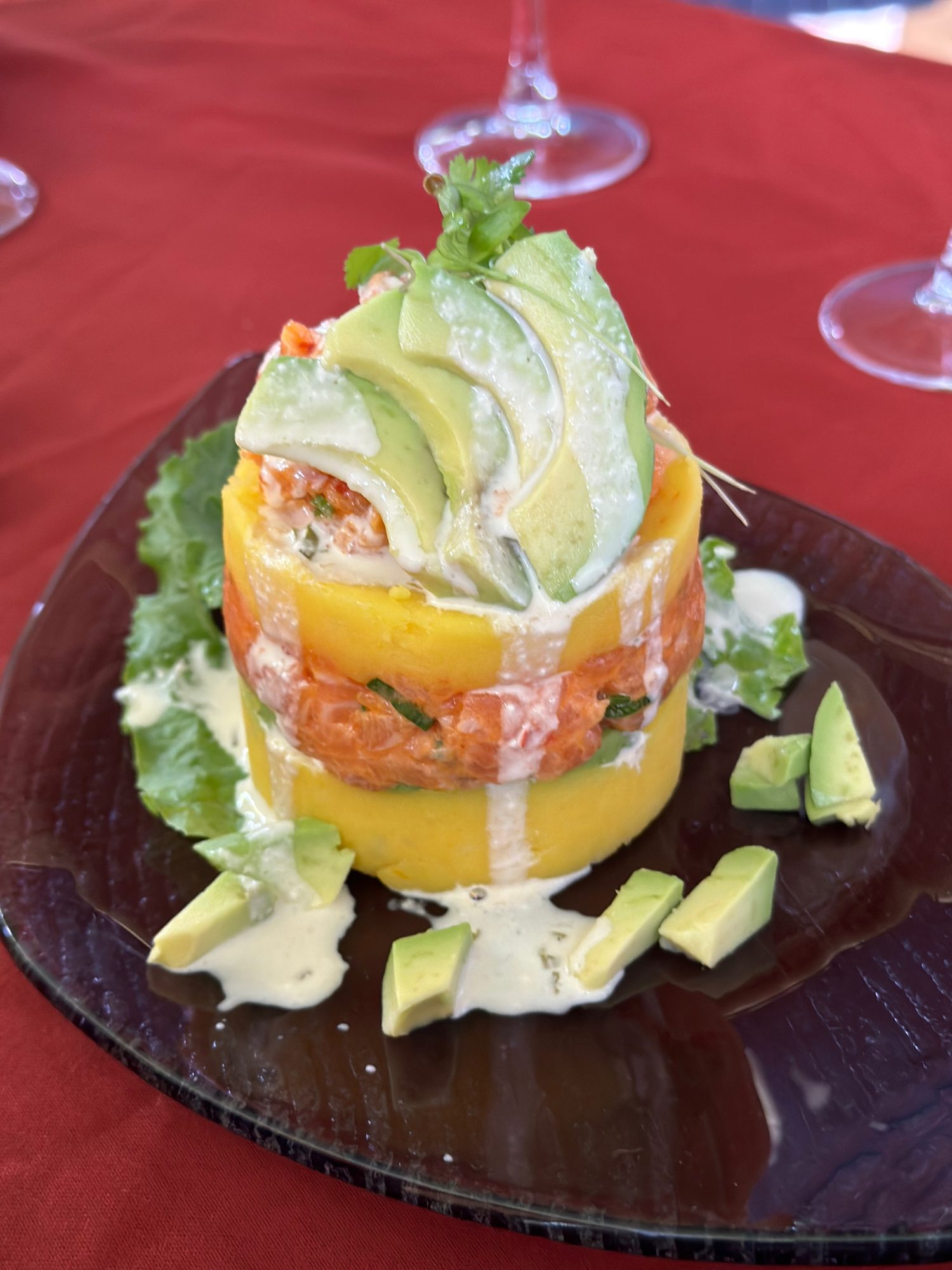 Salmon tartare causa